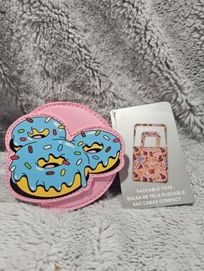 Disney Parks - Pink Donut Packable Tote Bag